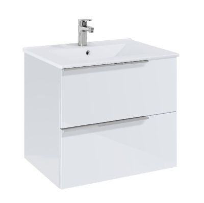 ROCA ELEGANT PLUS МДФ мебел с две чекмеджета и умивалник 613мм бял гланц дръжките се поръчват отделно A852018806