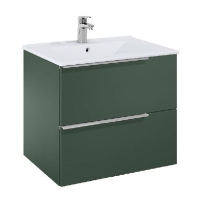 ROCA ELEGANT PLUS МДФ мебел с две чекмеджета и умивалник 613мм зелен цвят дръжките се поръчват отделно 