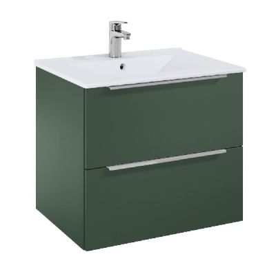 ROCA ELEGANT PLUS МДФ мебел с две чекмеджета и умивалник 613мм зелен цвят дръжките се поръчват отделно 