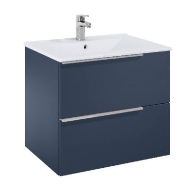 ROCA ELEGANT PLUS МДФ мебел с две чекмеджета и умивалник 613мм цвят СИН дръжките се поръчват отделно 