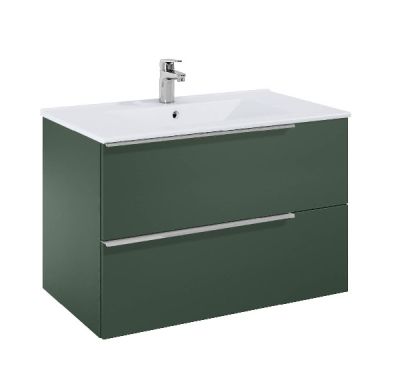  ROCA ELEGANT PLUS МДФ мебел с две чекмеджета и умивалник 813мм цвят Зелен дръжките се поръчват отделно 