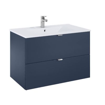  ROCA ELEGANT PLUS МДФ мебел с две чекмеджета и умивалник 813мм цвят СИН дръжките се поръчват отделно 