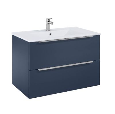  ROCA ELEGANT PLUS МДФ мебел с две чекмеджета и умивалник 813мм цвят СИН дръжките се поръчват отделно 