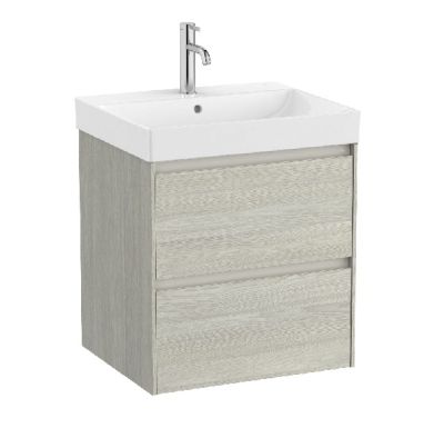 ROCA ONA 55 Мебел Unik с две чекмеджета и умивалник Светъл Дъб 