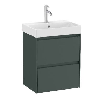 ROCA ONA COMPACT 50 Мебел Unik с две чекмеджета и умивалник Зелен Мат 