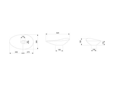 Roca Ohtake умивалник тип купа цвят теракота - модел Rodrigo