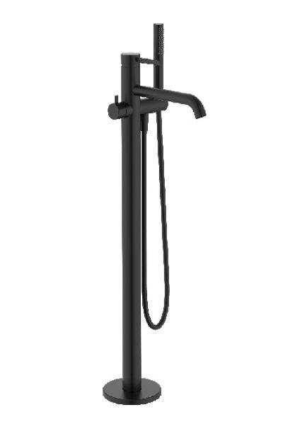 ROCA ONA Стоящ смесител за вана от под Черен Мат 