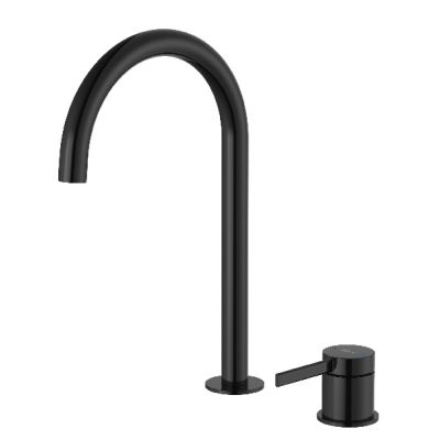 ROCA ONA Смесител за умивалник със странична ръкохватка и клик-клак клапа Titanium Black