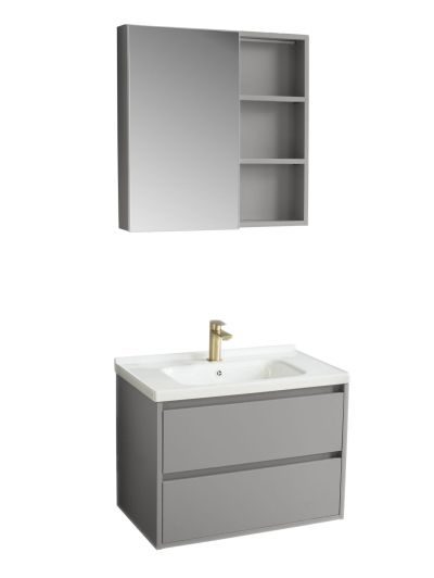 ALUMINA Комплект горен и долен шкаф 70 ТЪМНО СИВ