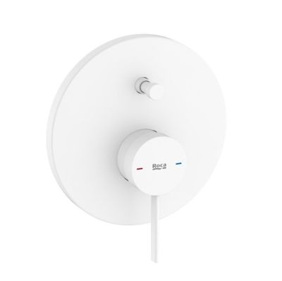 ROCA ONA Вграден смесител вана-душ с автоматичен преключвател Бял Мат 