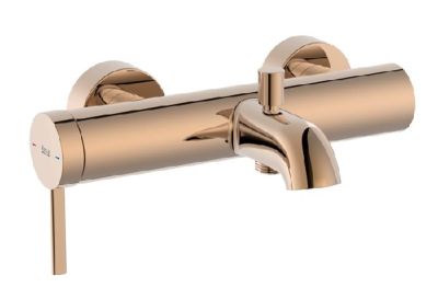 ROCA ONA Стенен смесител за вана-душ с автоматичен превключвател Розово Злато 