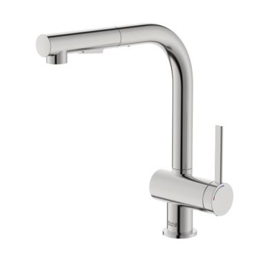 ROCA ONA Смесител за кухня с въртящ изтеглящ се чучур с две функции Stainless Steel Finish 