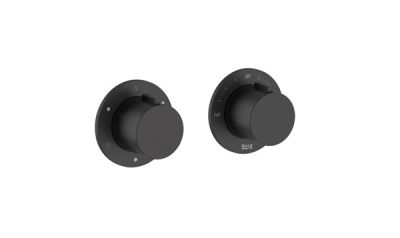 ROCA T-MULTI Вграден термостатичен смесител за душ с три изхода Черен Мат