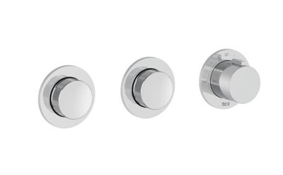 ROCA T-MULTI Вграден термостатичен смесител за душ с два изхода Хром