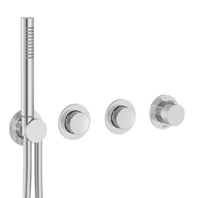 ROCA T-MULTI Вграден термостатичен смесител за душ с два изхода Хром