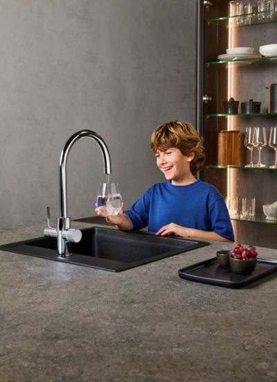 ROCA AQUAFY Смесител за кухня с фитрираща система два изхода Хром