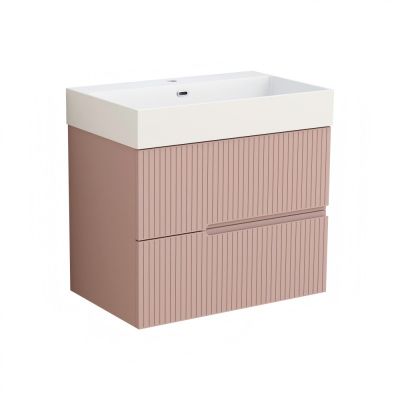Eloria PVC мебел за баня с умивалник, цвят розов