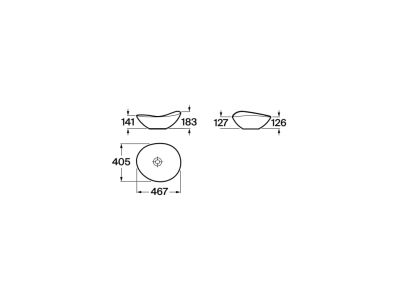 Roca Ohtake умивалник тип купа черен мат - модел Rodrigo