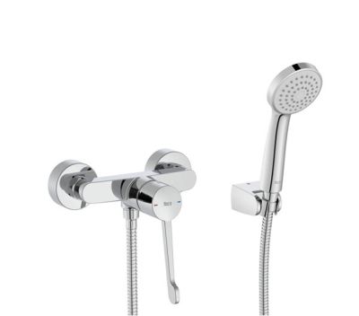 Roca Victoria Pro Стенен смесител за душ с автоматичен превключвател с аксесоари Хром           