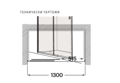 Roca Victoria Plus L2-E Параван за душ 130см Хром