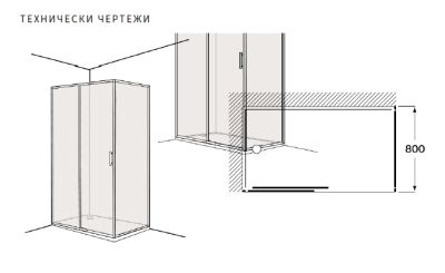 Roca Victoria Plus LF-C - Страничен панел 80см Хром