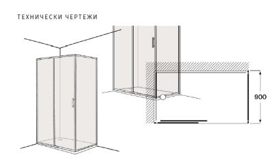 Roca Victoria Plus LF-C - Страничен панел 90см Хром