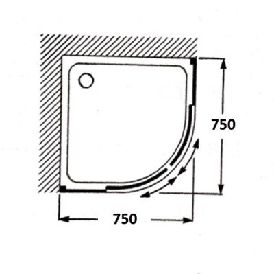 Roca Victoria Plus MR - Параван за ъглово душ корито с 2 плъзгащи врати + 2 фиксирани панела R375 Черен Мат